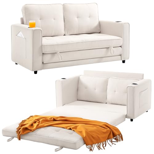Dark Blue Convertible Sleeper Sofa A7929