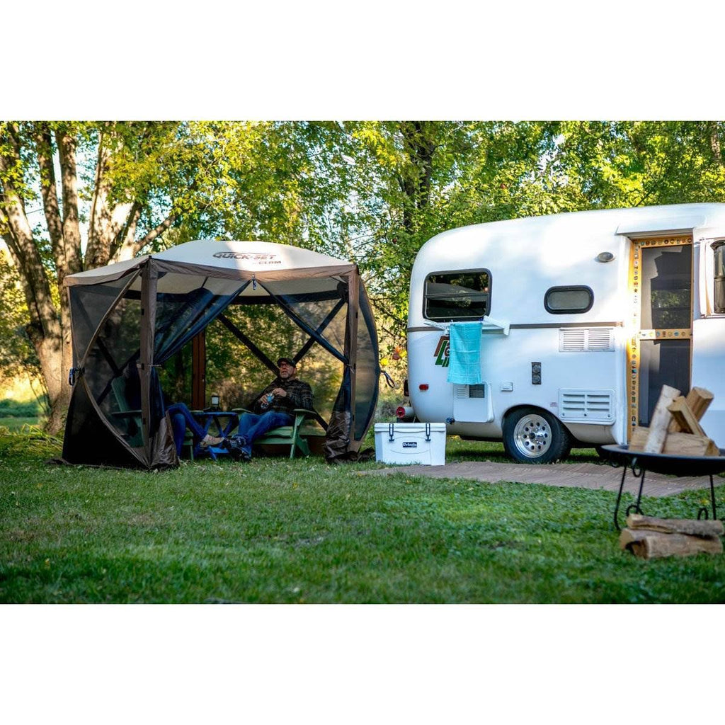 Portable Outdoor Gazebo Canopy Shelter Brown 2 Pack A584883