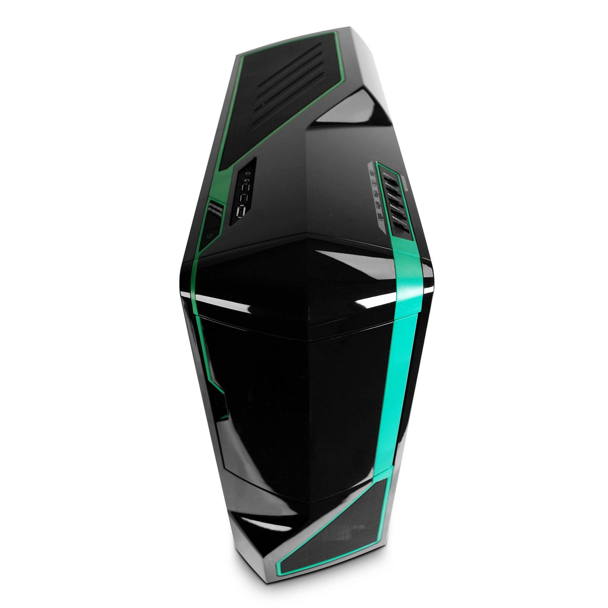 Black and Green ATX Full Tower Computer Case D92937