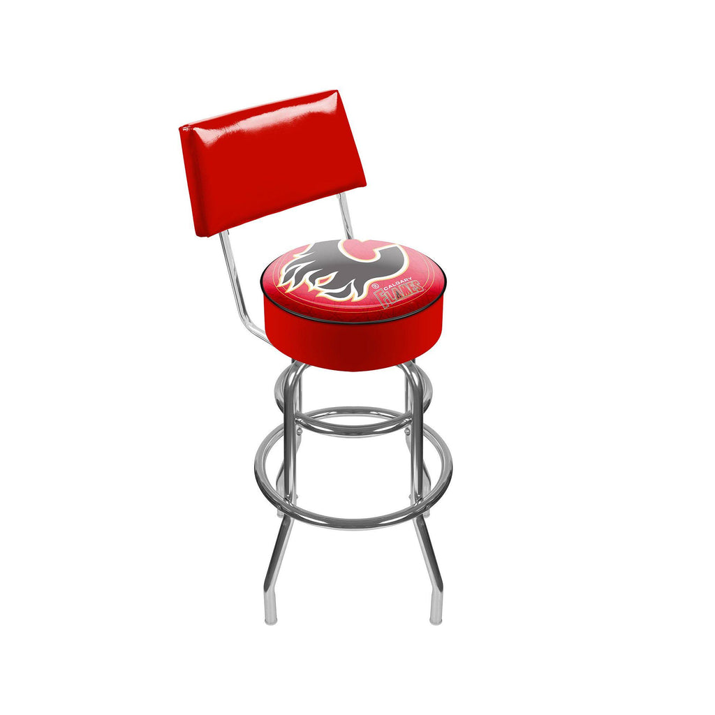 Padded Swivel Bar Stool with Back D7602