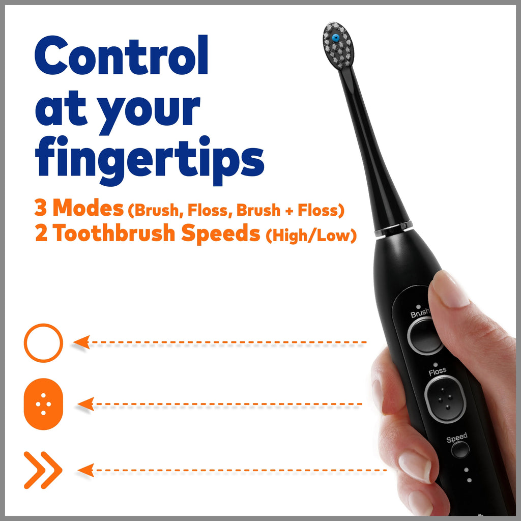 Black Electric Toothbrush and Water Flosser Combo O29419