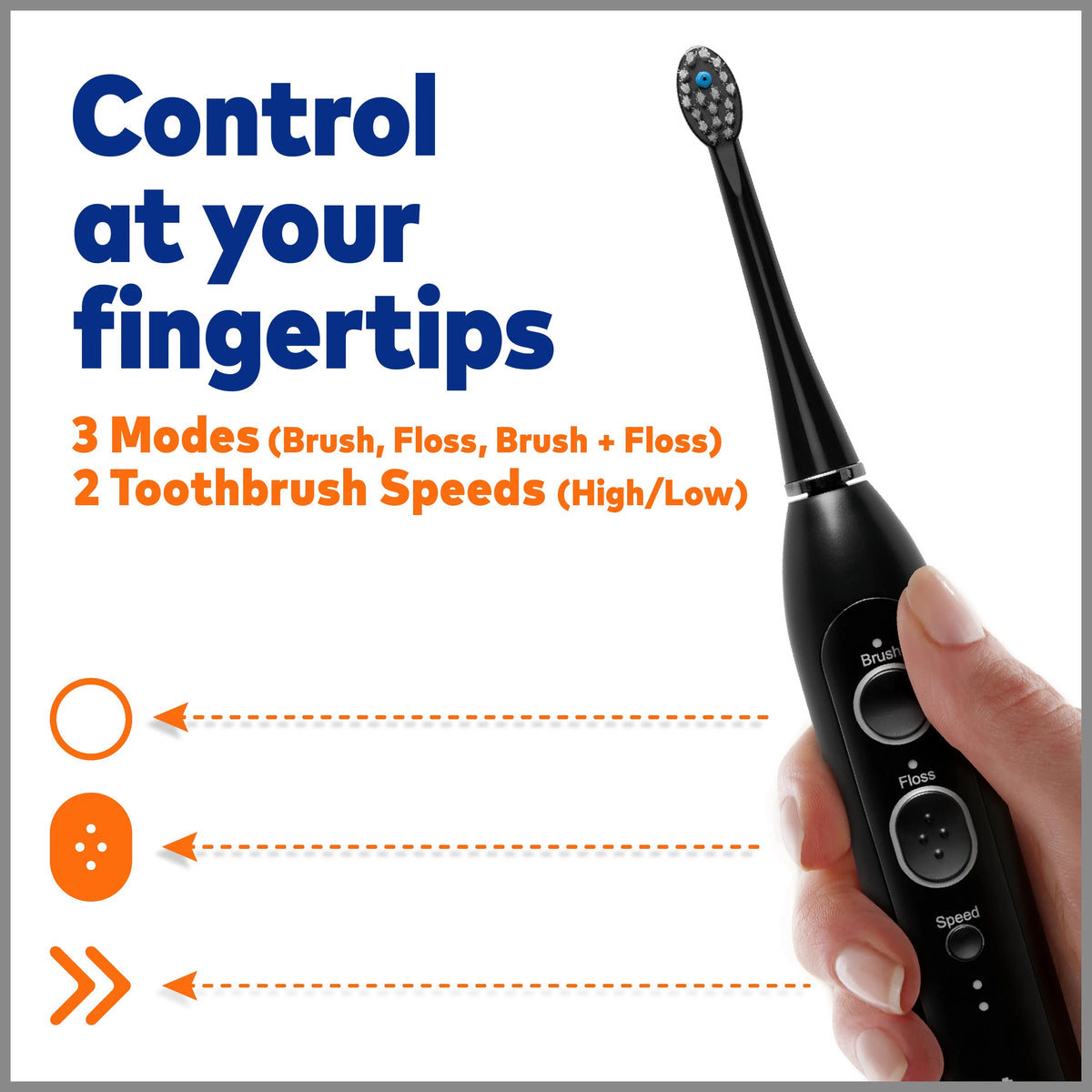 Black Electric Toothbrush and Water Flosser Combo O29419