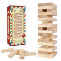 54pcs Wooden Tumbling Tower Game with Carry Case E527