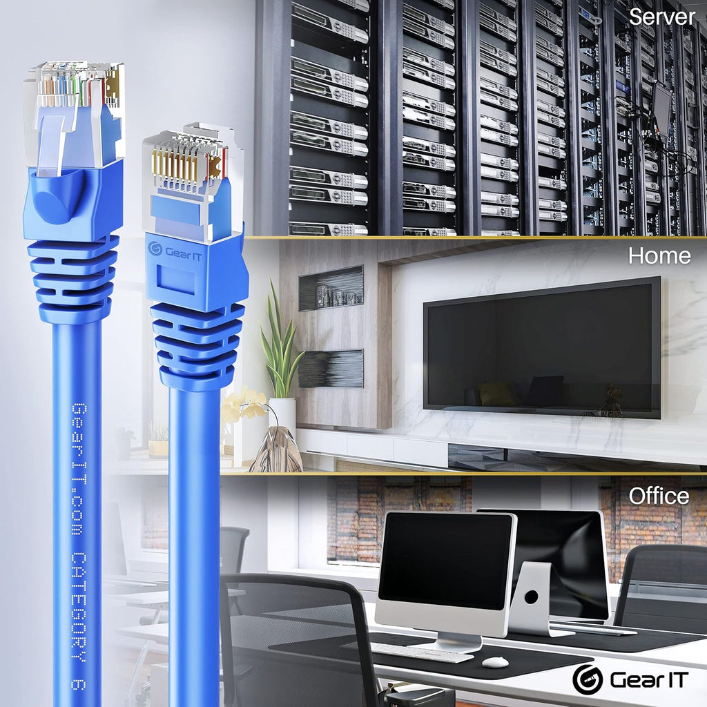 Cat 6 Ethernet Cable 50 ft 5-Pack Blue B310