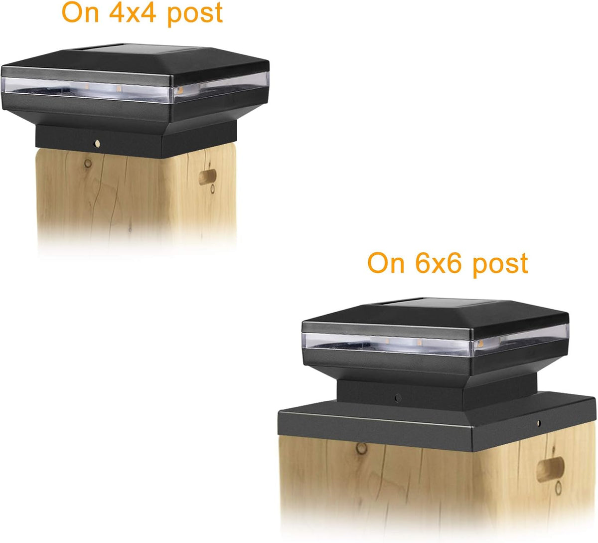 Waterproof Solar Post Cap Lights 4 Packs R717232
