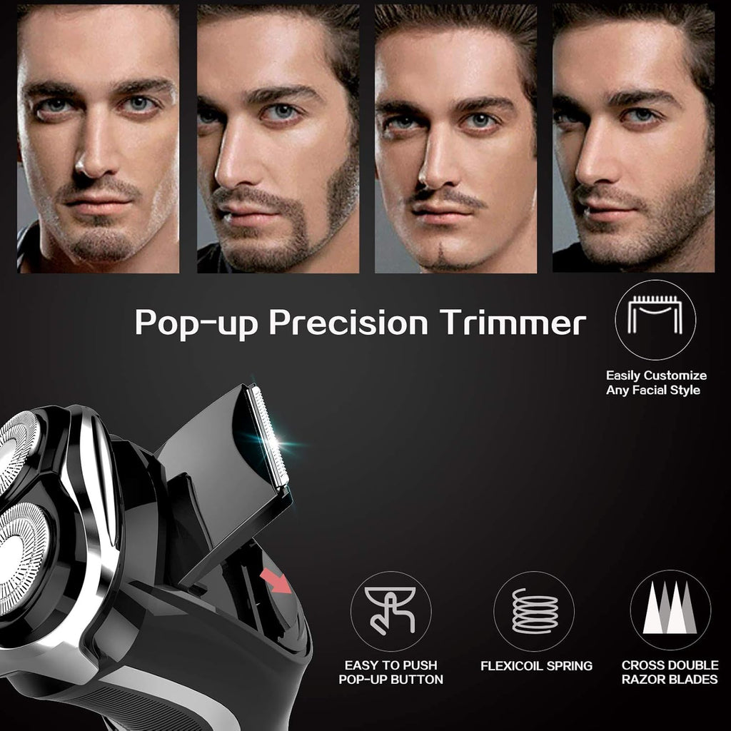 Black 3D Rotary Electric Shaver Pack of 2 U78032