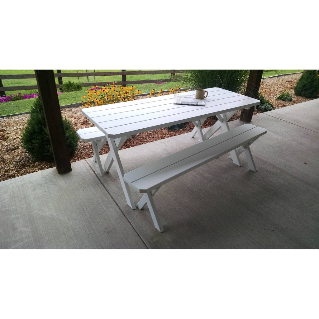 5' Cross-leg Picnic Table with 2 Benches Z927575