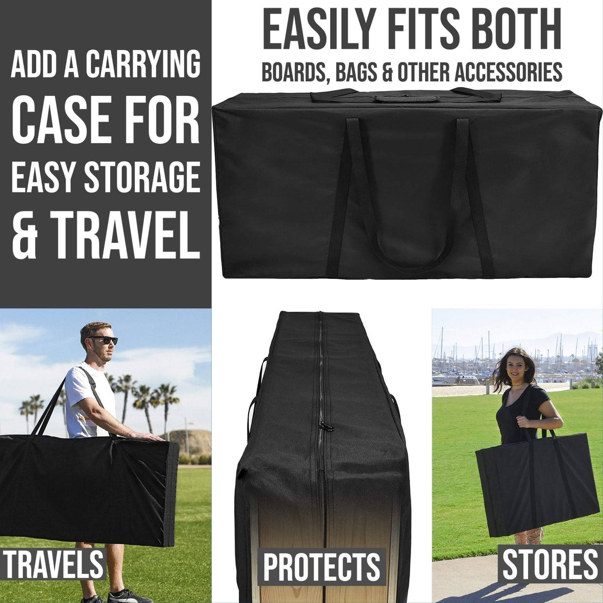 Green Tile Cornhole Set with Carrying Case C156045