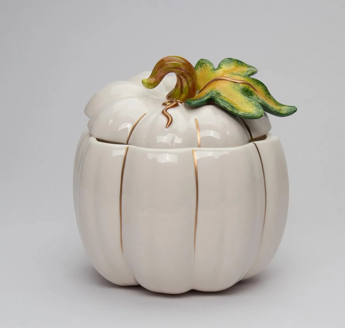 White Pumpkin Cookie Candy Jar F656684