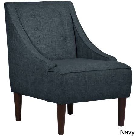 Grey Linen Fabric Mid-Century Modern Chair I1690