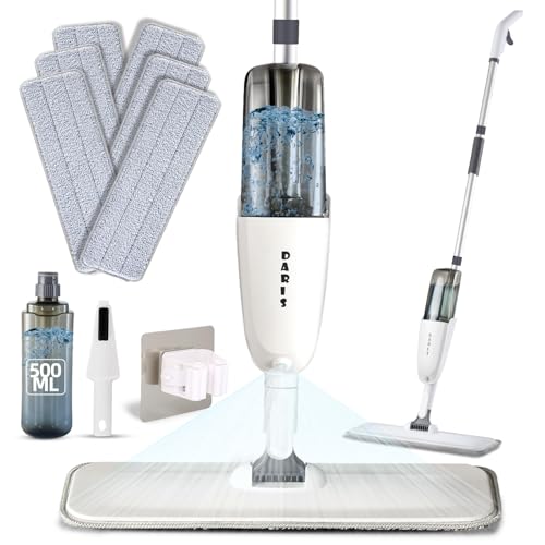 Microfiber Floor Mop with 4 Washable Pads D34240