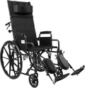 Reclining Wheelchair with Detachable Desk Arms, 18" Seat Width, 300 Lbs. Capacity W49361