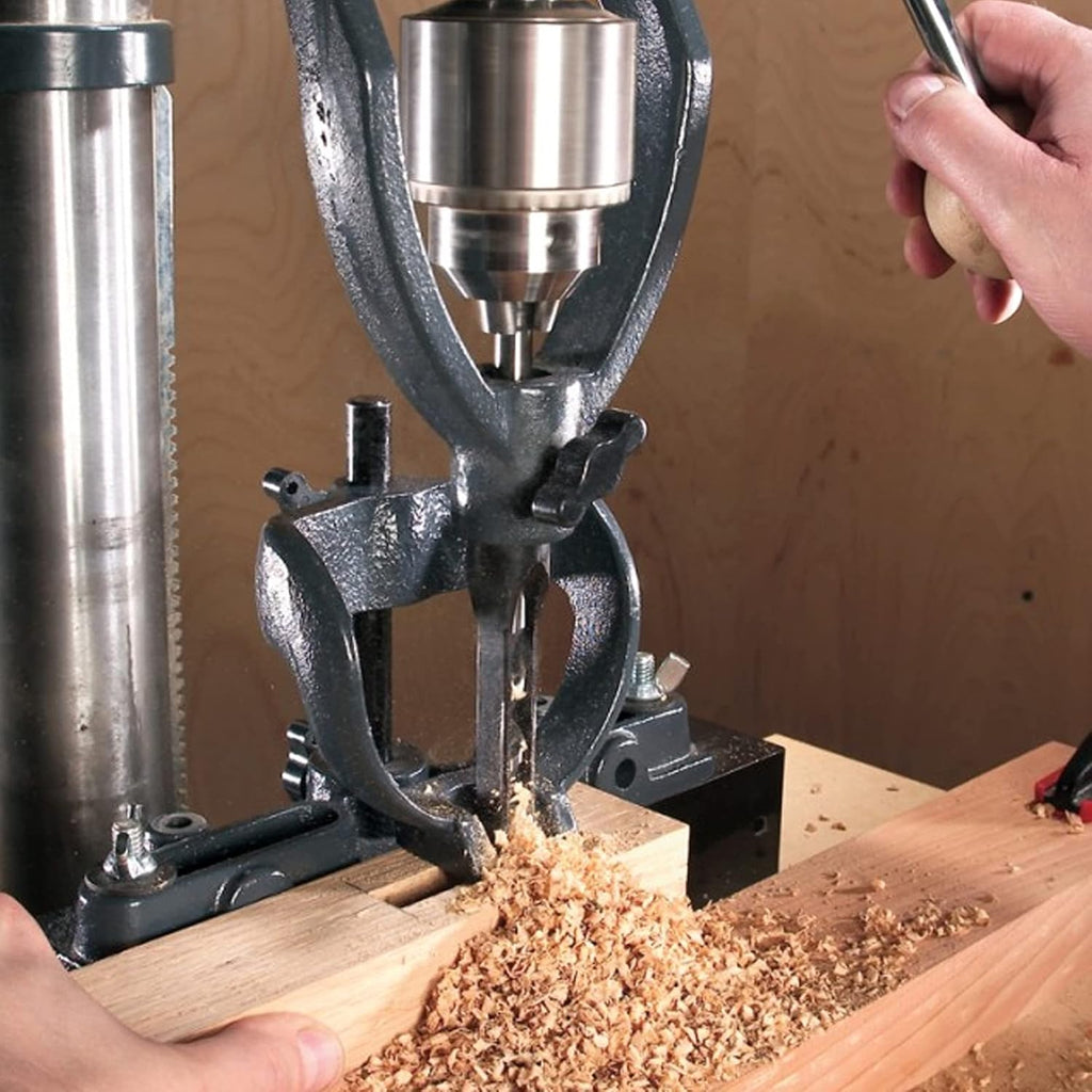 Bench Drill Locator Set, Square Hole Chisel Drilling Machine Woodworking Mortiser Location Tool, Mortising Attachment Kit D6186