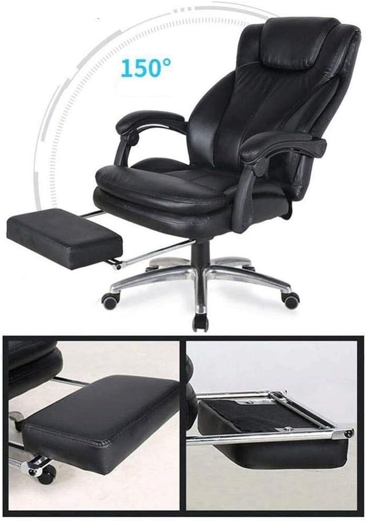 High Back Office Chair with Footrest and Thick Padding Reclining Computer Chair L3789