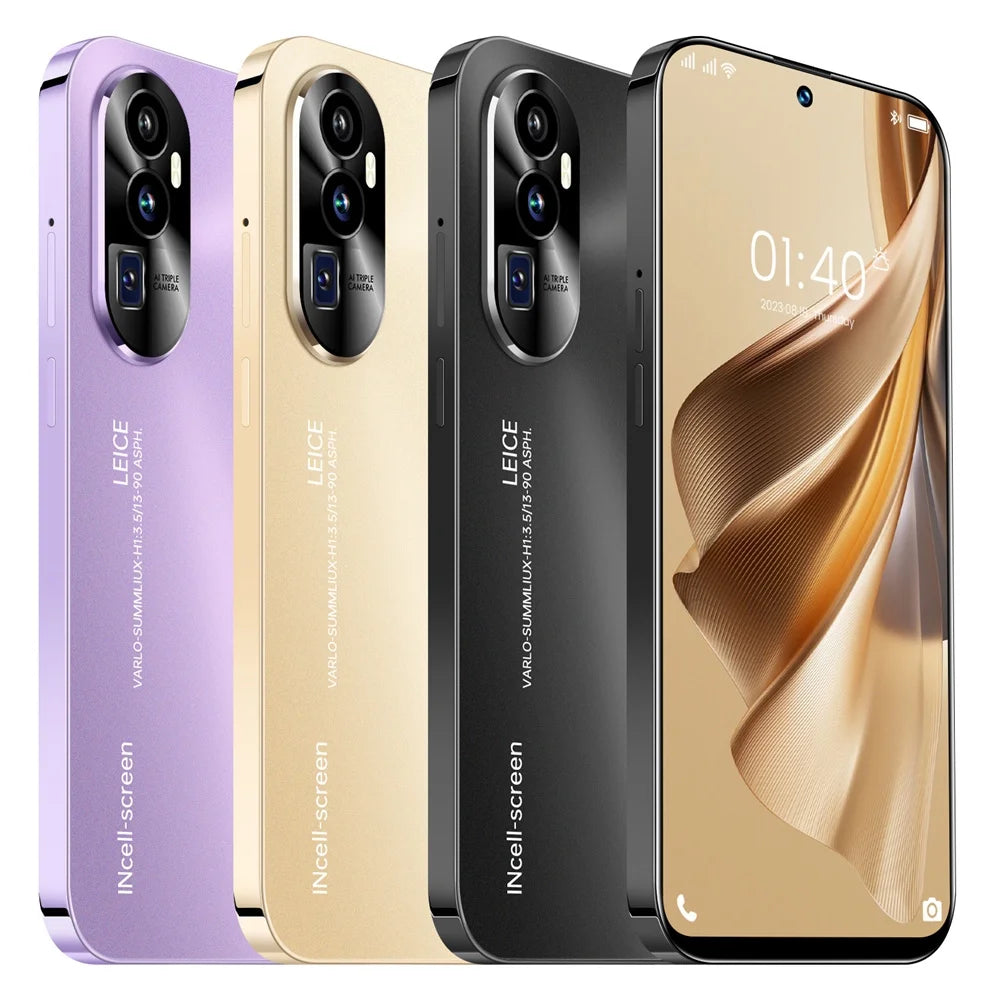 Purple 7.3 Inch Android 13 Smart Phone 16Gb Dual Sim Standby 7800Mah 5G Network Mobile Phone S211