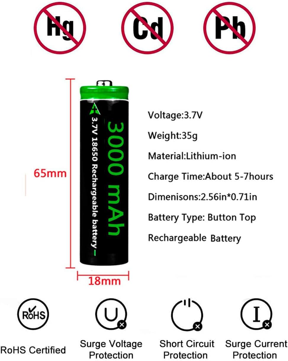 3000 Lumen Rechargeable Handheld Flashlight with Battery and Charger E2974