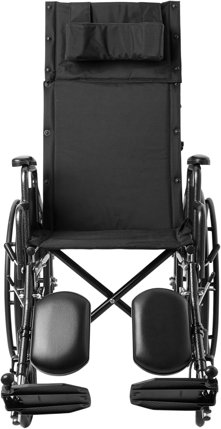 Reclining Wheelchair with Detachable Desk Arms, 18" Seat Width, 300 Lbs. Capacity W49361