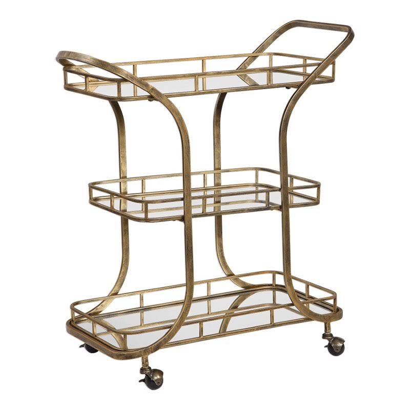 Antique Gold Serving Cart F76445