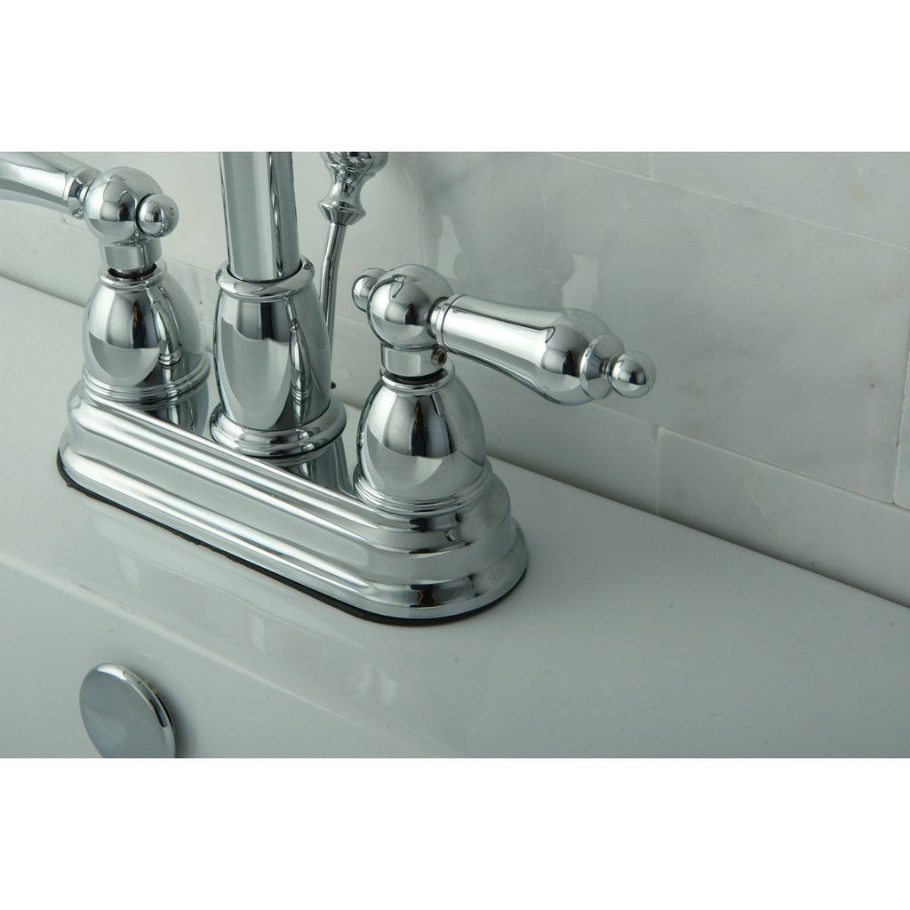 Two Handle Centerset Lavatory Faucet with Pop-Up Polished Brass U27013