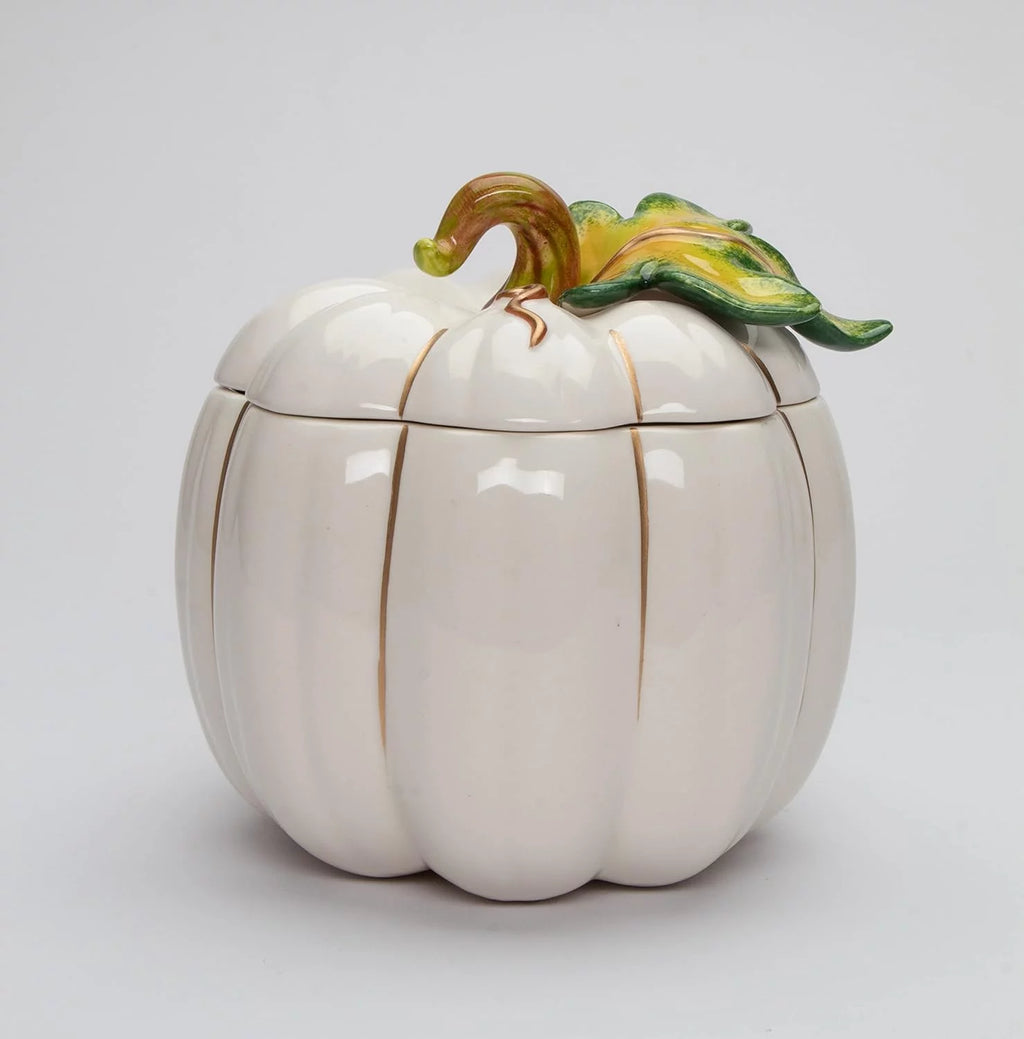 White Pumpkin Cookie Candy Jar F656684