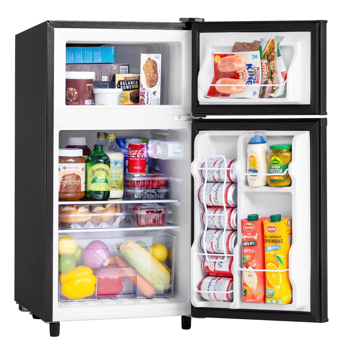 Black 3.5 Cu.Ft Mini Fridge with Freezer J29137