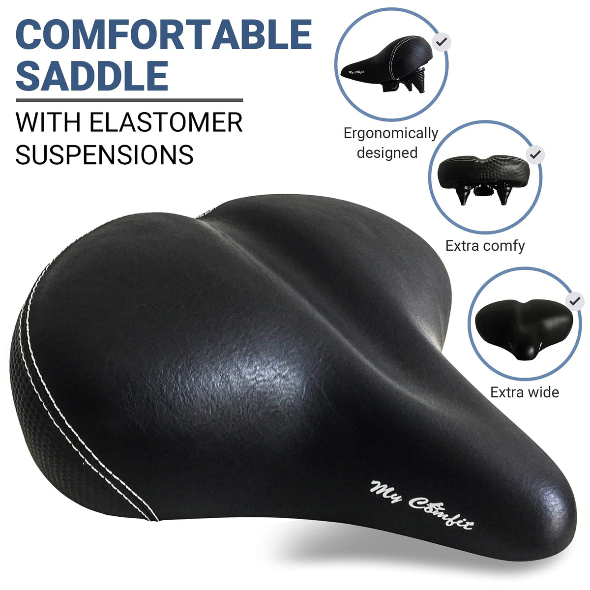 Oversized Extra Wide Bike Seat with Foam Padding V40478