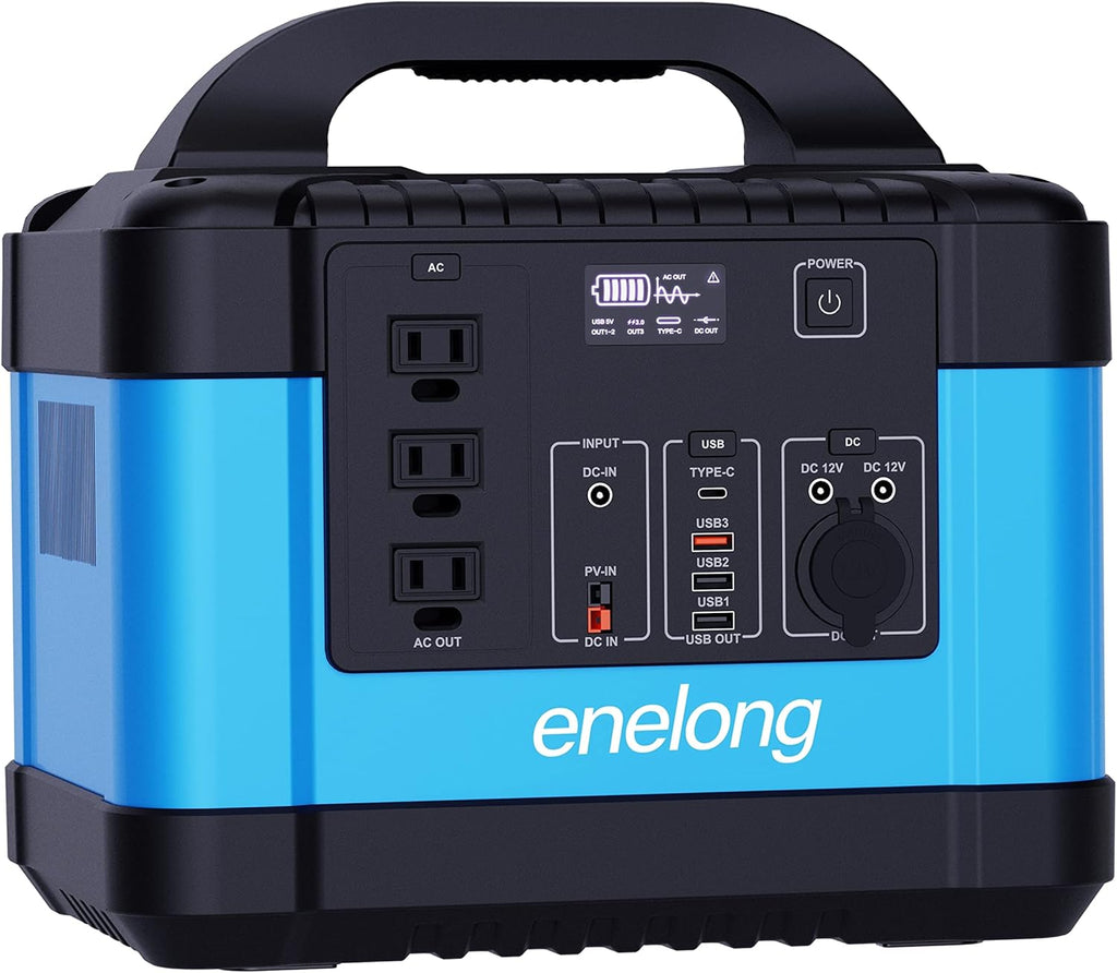Portable Solar Powered Generator 1000w, 1110wh Backup Power Station with PD60w Quick Charge, Peak 3000W Emergency Power Battery Pack Supply with 3x110V AC Pure Sine Wave Outlets S195707