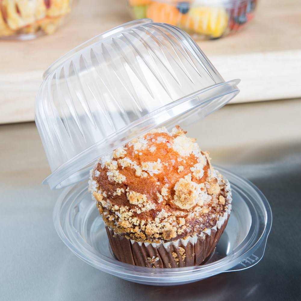 16 oz Clear Hinged Bowl with Dome Lid Case of 300 B843