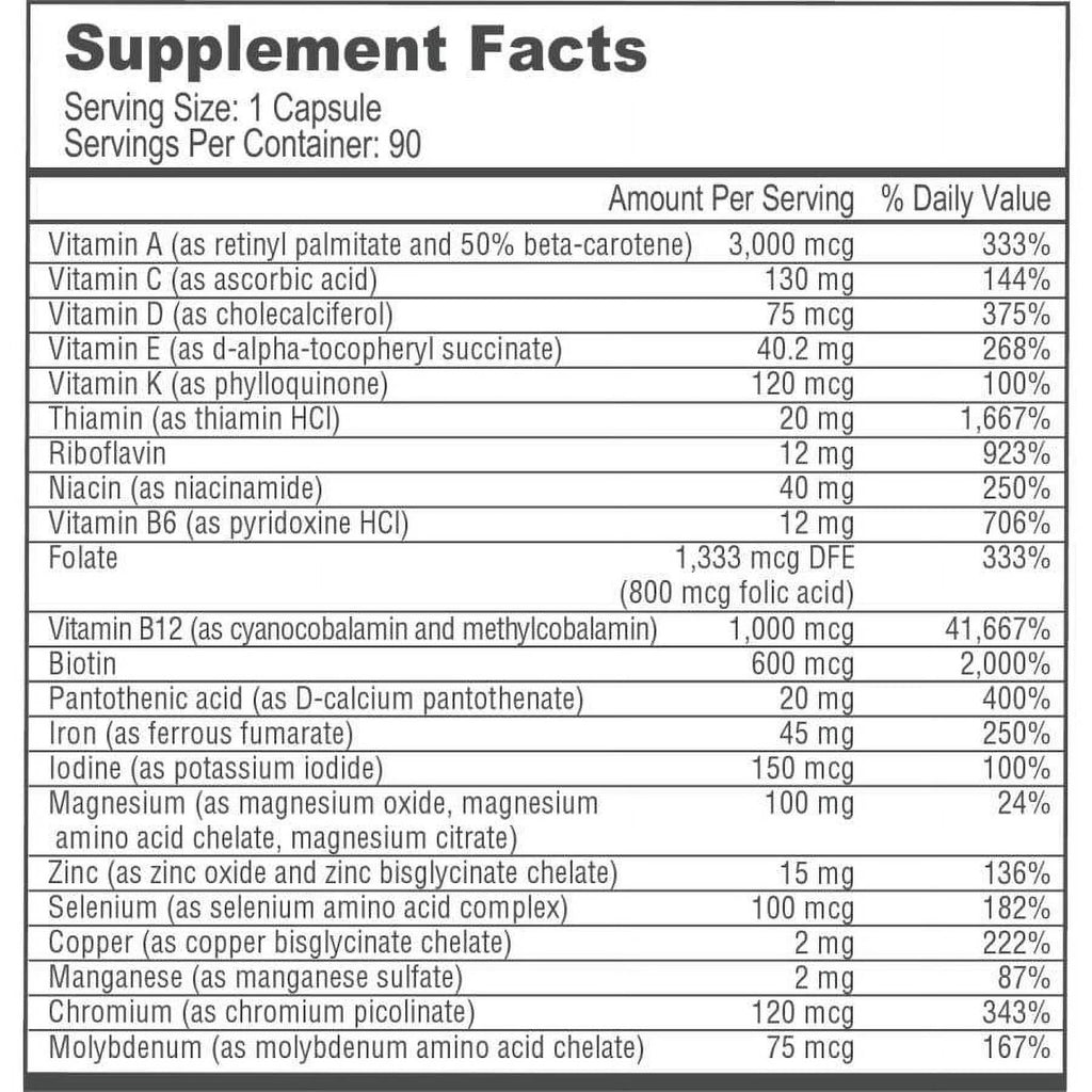 Bariatric Multivitamin Capsule with 45mg Iron 1-Month Supply D86399