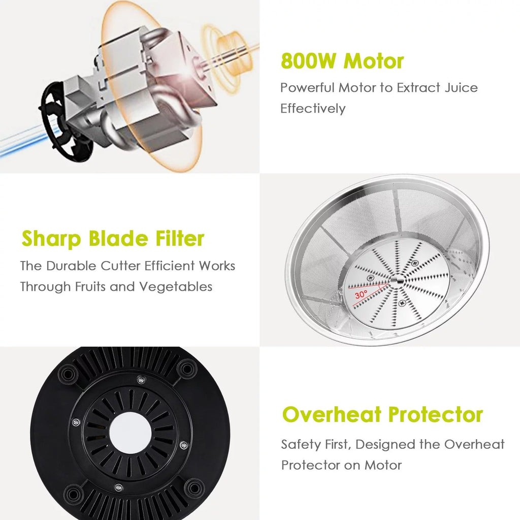 800 Watt Centrifugal Juicer Machine with Juice Jug X370889
