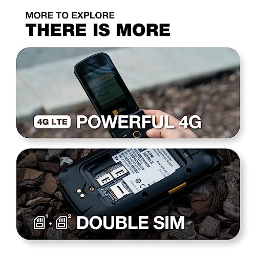 Rugged Basic Flip Phone, 4G Feature Cell Phone, Waterproof, Drop-Proof, Dual SIM U740