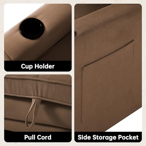 Dark Blue Convertible Sleeper Sofa A7929