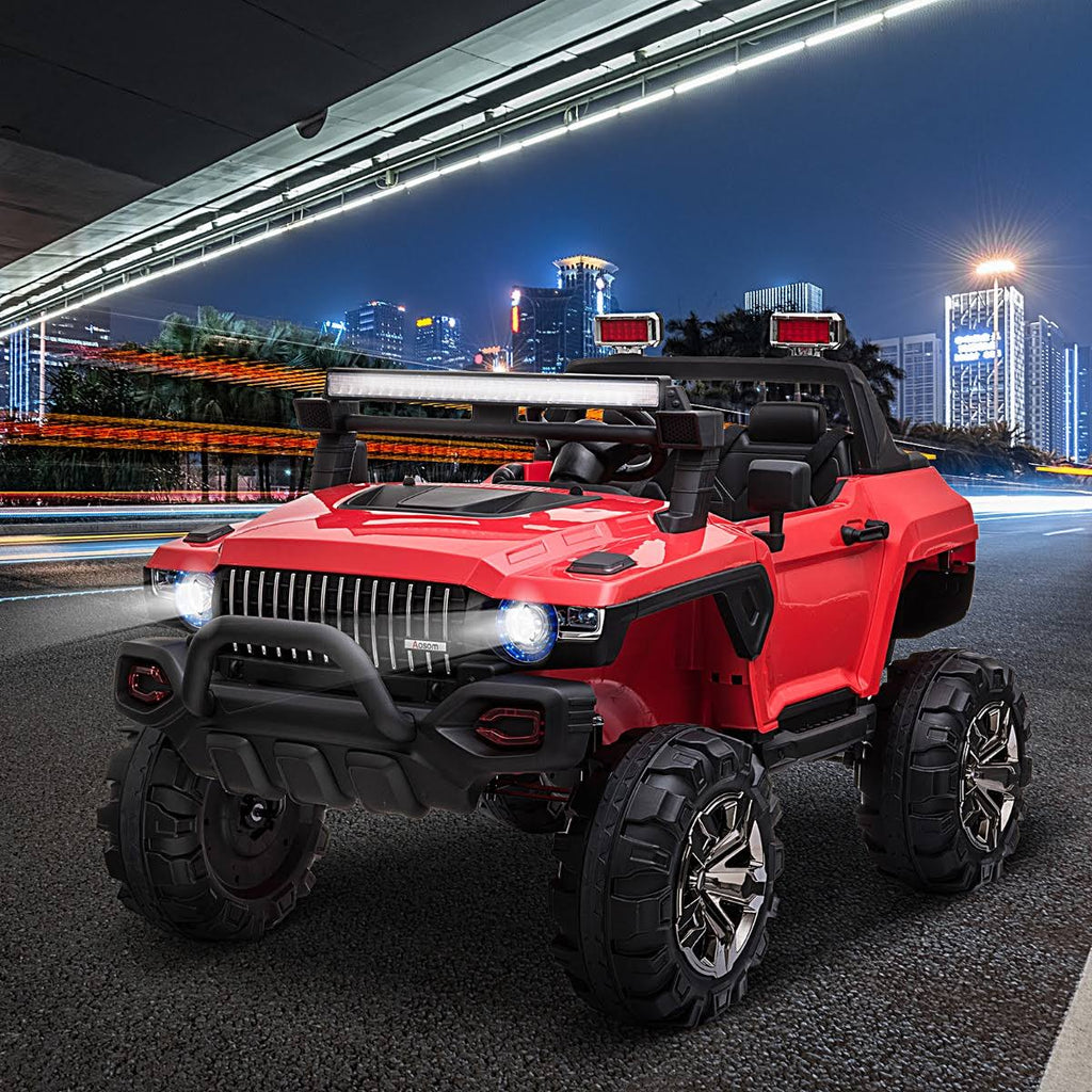 12V Kids Electric 2-Seater Ride on Police Car SUV Truck D571