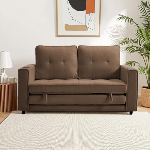 Dark Blue Convertible Sleeper Sofa A7929