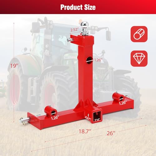 3 Point Hitch 2 inch Receiver Tow Drawbar Adapter W968