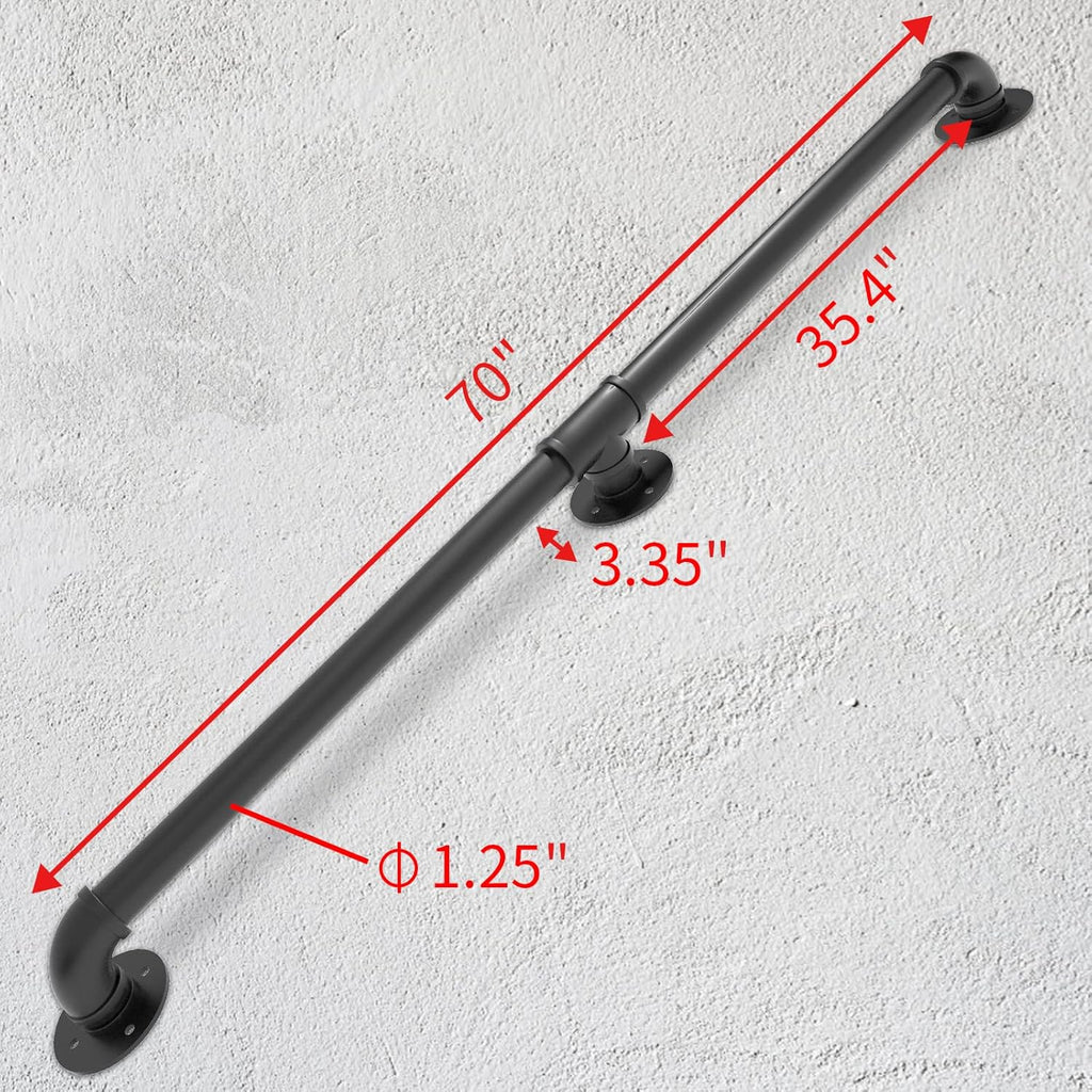 Wall Handrail 6FT/180CM Galvanized Pipe N1030