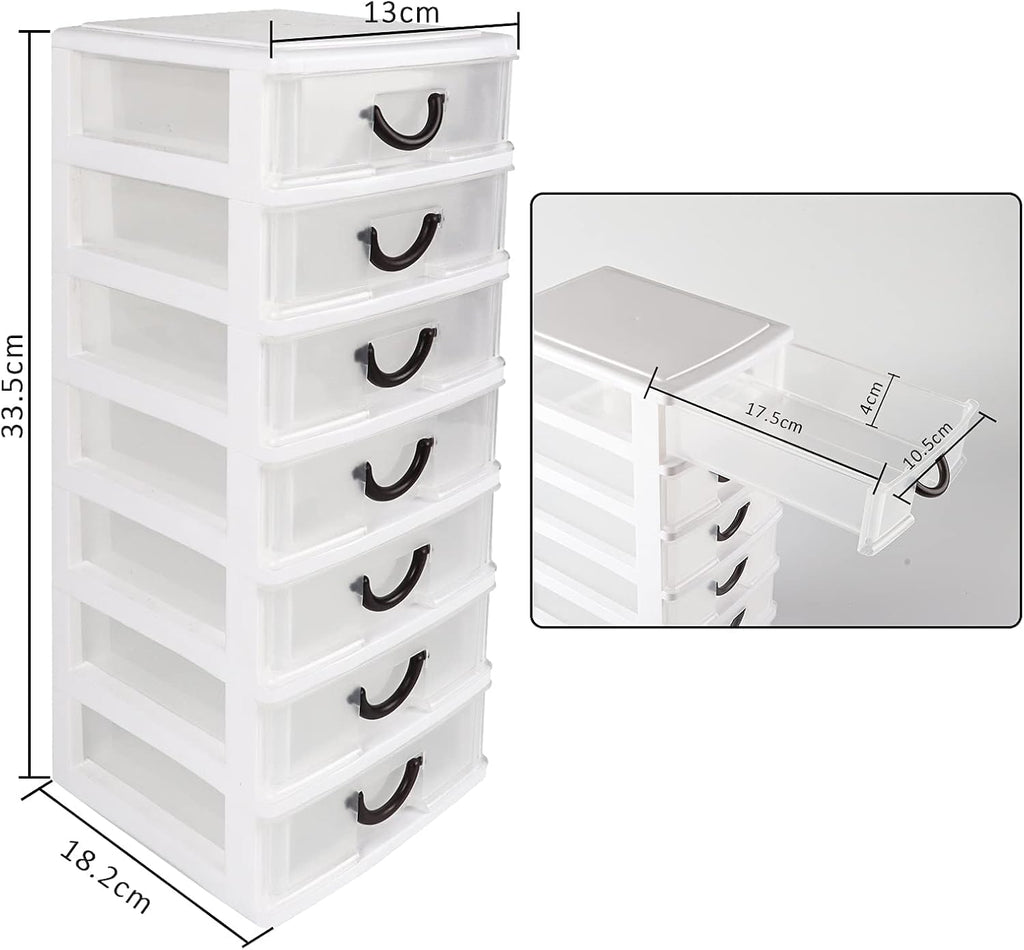 7 Clear Desktop Drawer Storage Container J80991