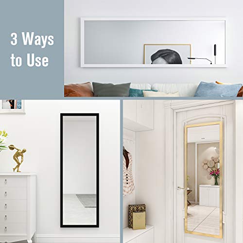 48" x 16" Full Length Metal Frame Mirror, 2 Pcs Door Hanging Mirror K7724