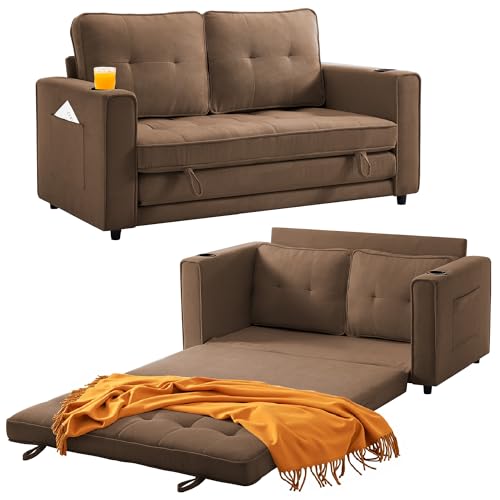 Dark Blue Convertible Sleeper Sofa A7929