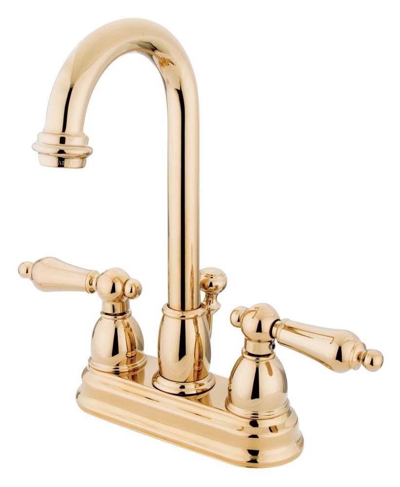 Two Handle Centerset Lavatory Faucet with Pop-Up Polished Brass U27013