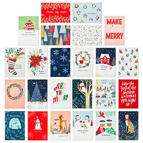 24 Designs Boxed Christmas Cards with Envelopes K412