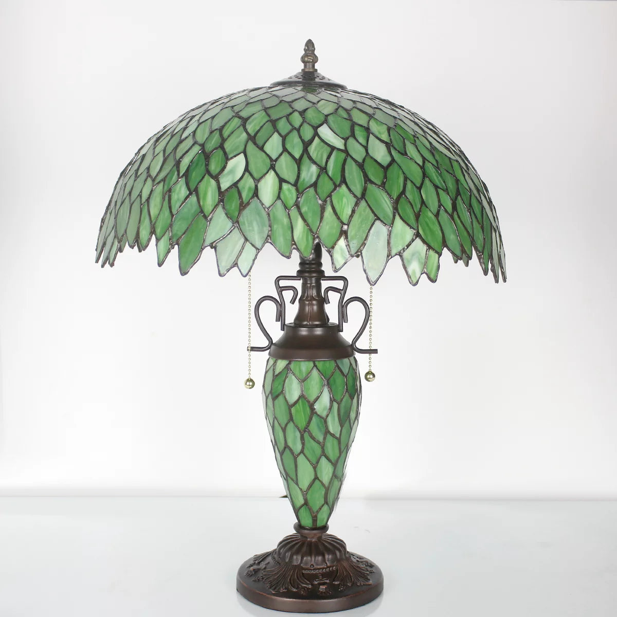 Green Stained Glass Wisteria Table Lamp O4310