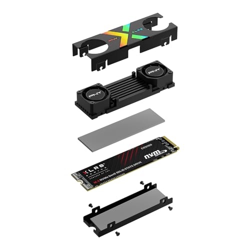 1TB PCIe Gen5 x4 NVMe M.2 SSD with Dual Fan Black Heatsink G28341