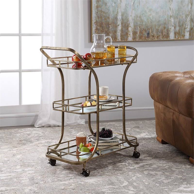 Antique Gold Serving Cart F76445