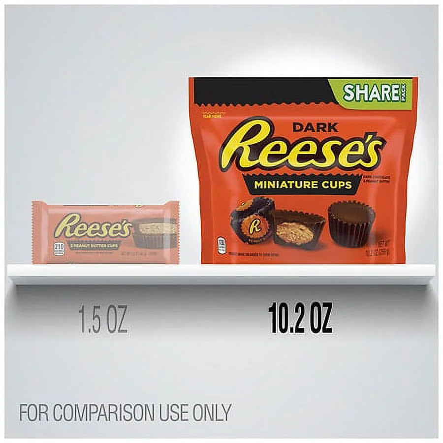 Dark Chocolate Peanut Butter Cups Candy 10.2oz Pack of 2 F8015