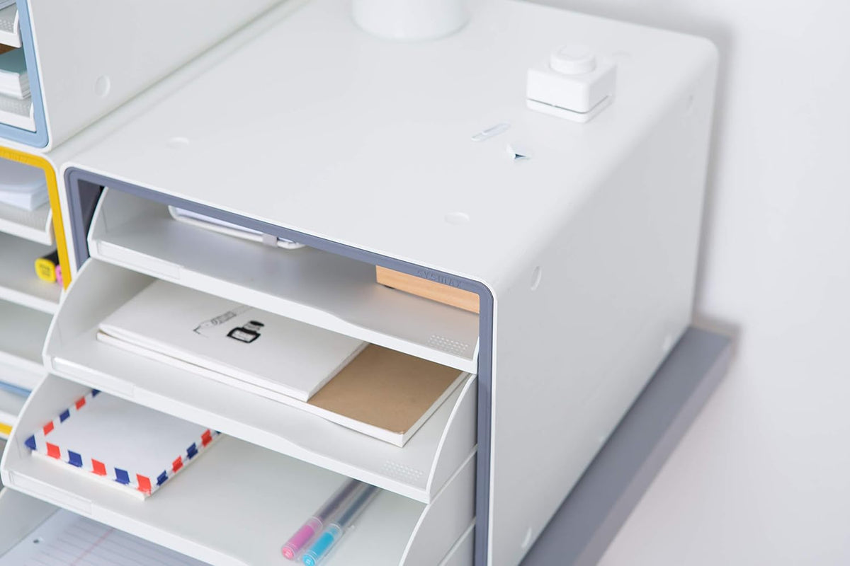 4 Tier Stackable File Cabinet with Sliding Drawers C7194