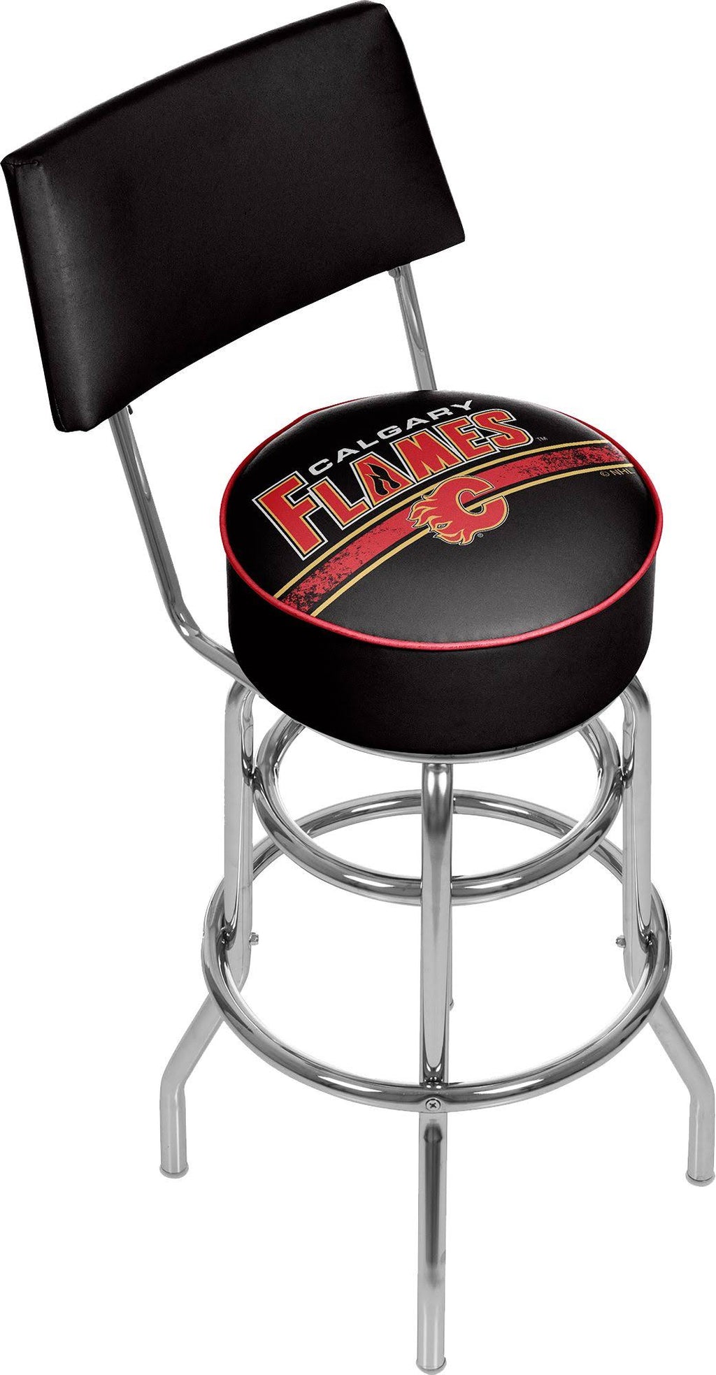 Padded Swivel Bar Stool with Back D7602