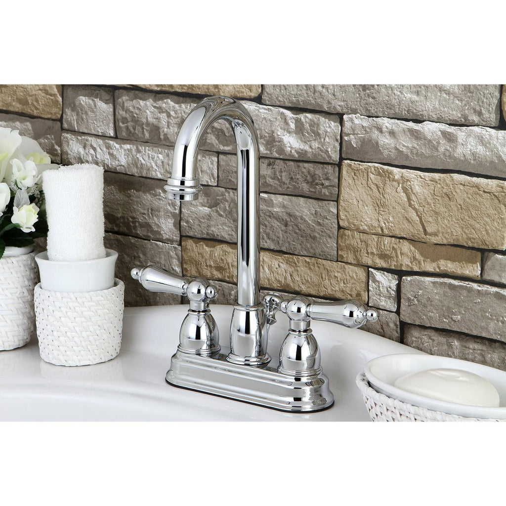 Two Handle Centerset Lavatory Faucet with Pop-Up Polished Brass U27013