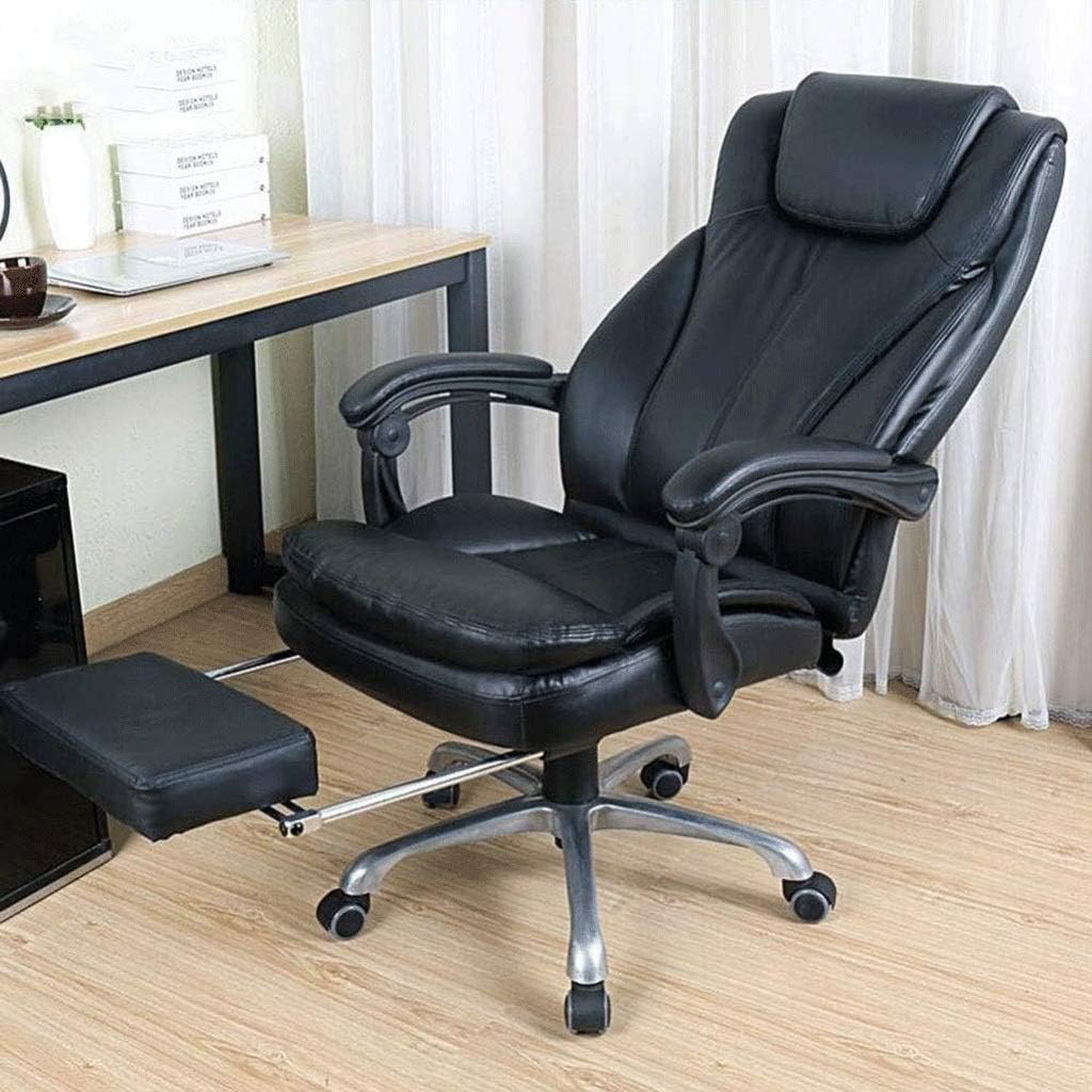 High Back Office Chair with Footrest and Thick Padding Reclining Computer Chair L3789