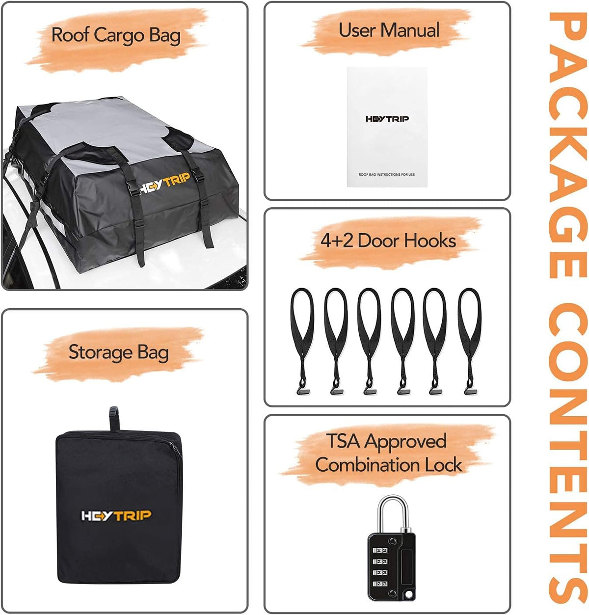 Waterproof Rooftop Cargo Carrier with Non-Slip Bottom H6037